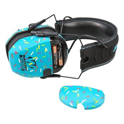 Walker's Razor Slim Electronic Earmuffs in Blue Sprinkles