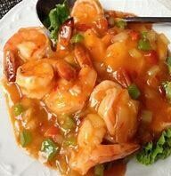 Crevettes sauce piquante