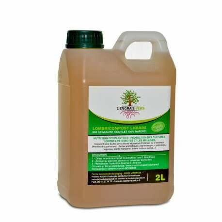 Lombricompost liquide: 2 litres - tarif livré