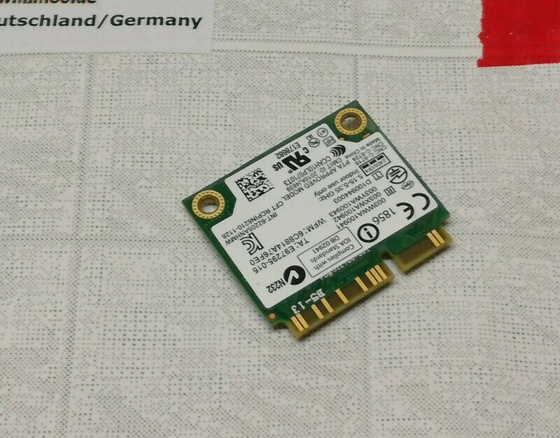 WLAN Kart Intel Centrino Advanced-N 6200 622ANHMW Lenovo P/N-FRU 60Y3231 #0502 WLAN Kart Intel Centrino Advanced-N 6200 622ANHMW Lenovo P/N-FRU 60Y3231 #0502