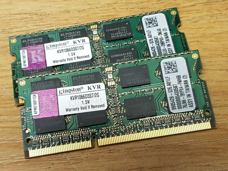 2 GB RAM DDR3 Kingston PC3-8500 1066 MHz für Notebook #