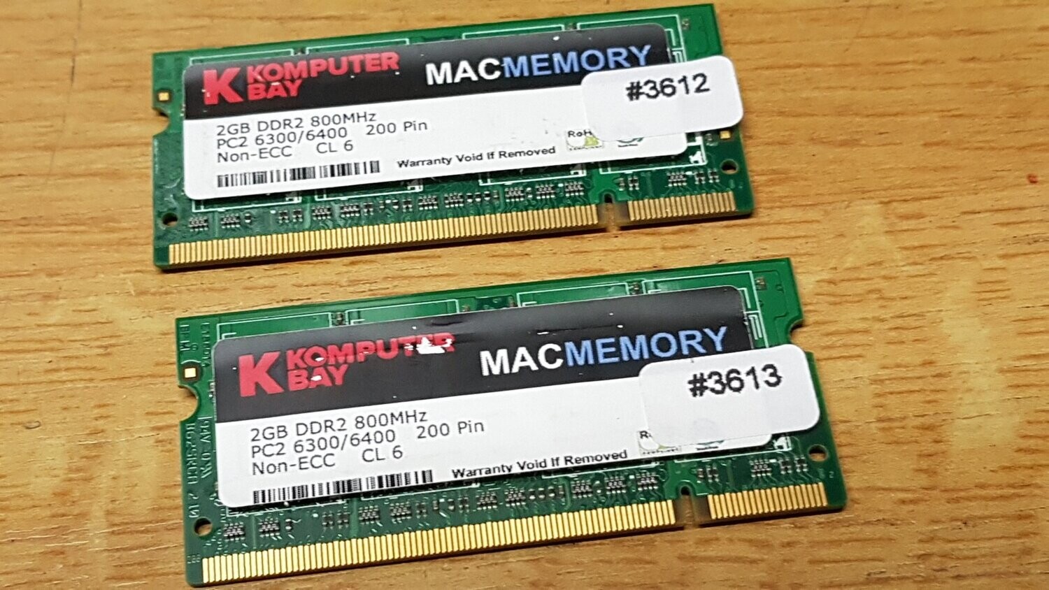 4GB (2x2GB) RAM DDR2 KomputerBay PC2-6400 800 MHz für MAC Memory #
