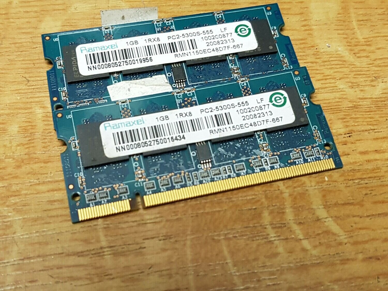 2x 1GB RAM DDR2 RAMAXEL PC2-5300 667 MHz für Notebook #