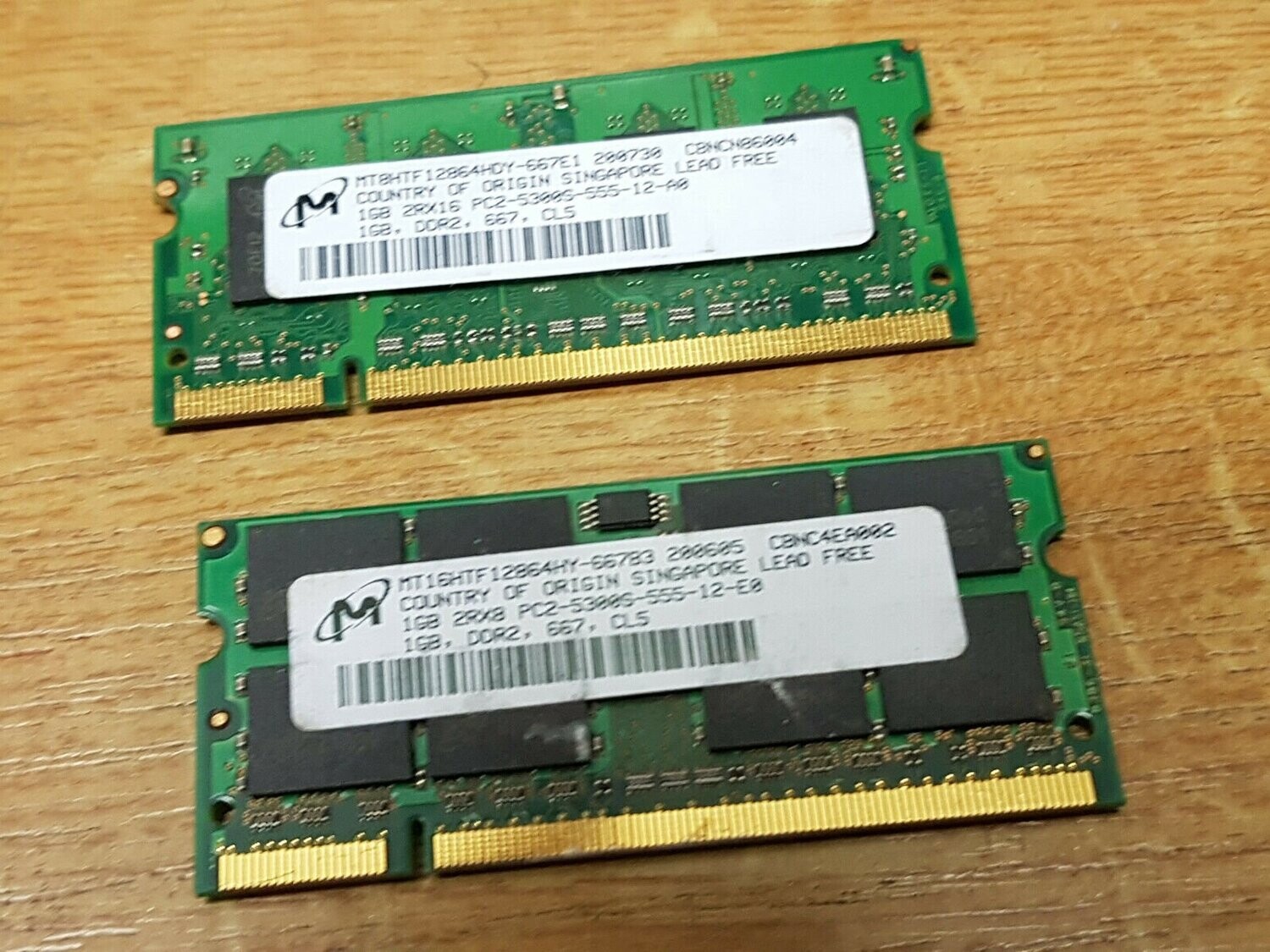4x 1GB RAM DDR2 DIVERSE Hersteller PC2-5300 667 MHz für Notebook #