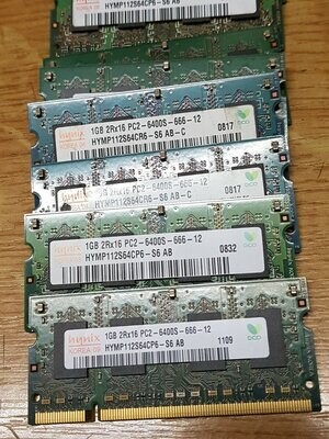 2x 1GB RAM DDR2 HYNIX PC2-6400 800 MHz für Notebook #