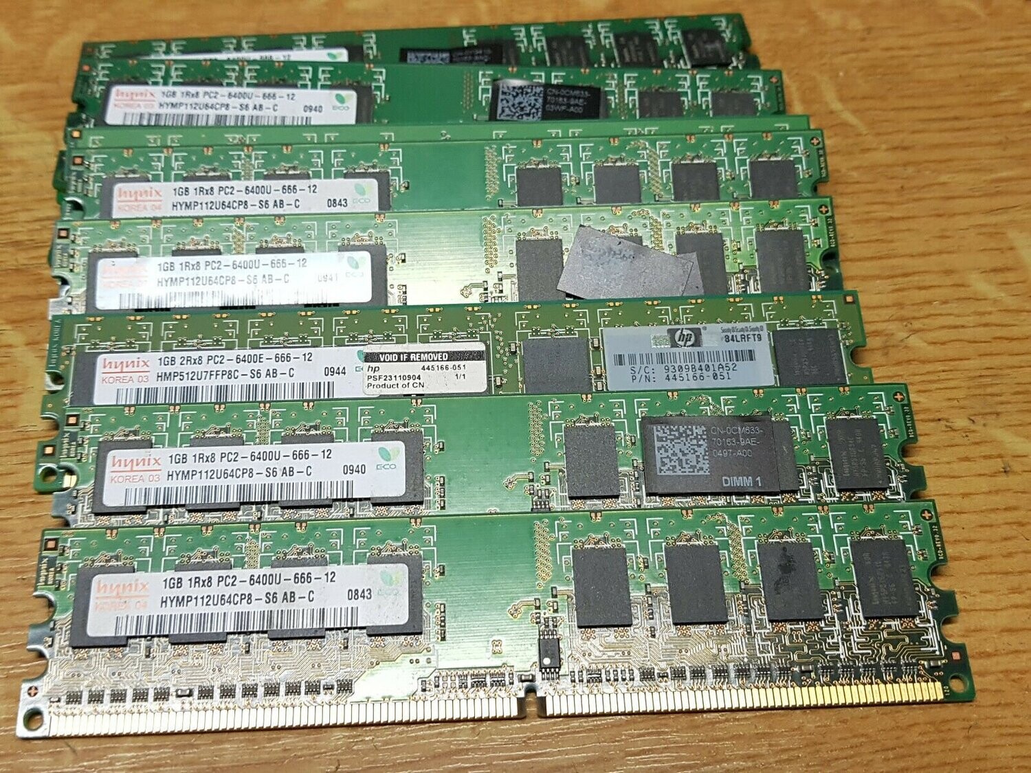 4x 1 GB PC RAM Hynix PC2-6400 DDR2 800 MHz #