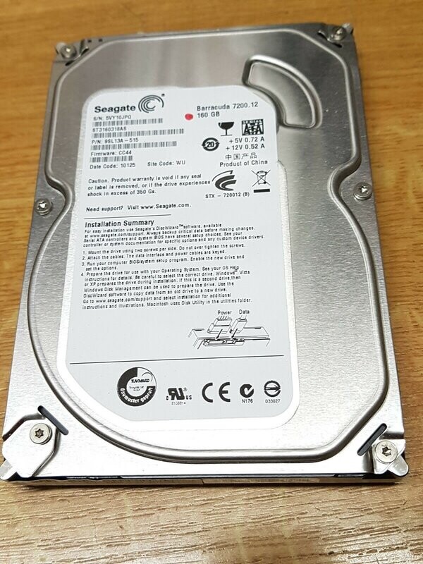 160 GB Festplatte Seagate Barracuda 12 7200RPM 3,5" SATA #46xx