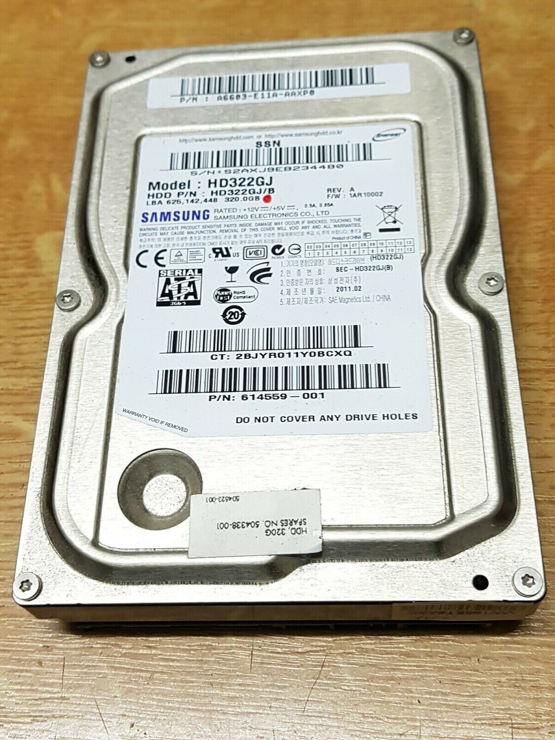 320 GB Festplatte Samsung 5400RPM 3,5" SATA #4629-30