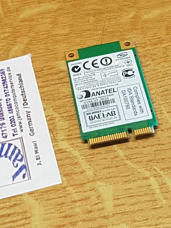 WLAN Kart Atheros ATH - AR5BXB63 für u.a. Samsung NP-R720 #4734 WLAN Kart Atheros ATH - AR5BXB63 für u.a. Samsung NP-R720 #4734