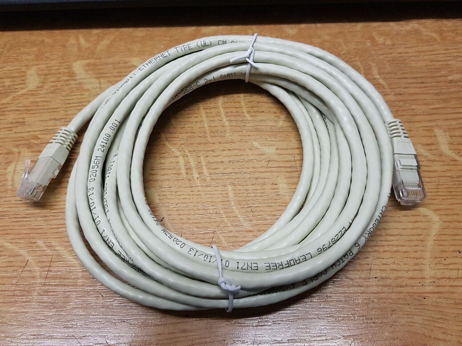 Netzkabel LAN Kabel CAT 6 RJ45 Stecker 5m hellgrau  #320