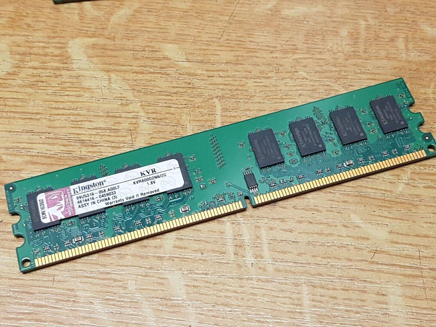 2 GB PC RAM Kingston KVR800D2N6 PC2-6400 DDR2 800 MHz #4952