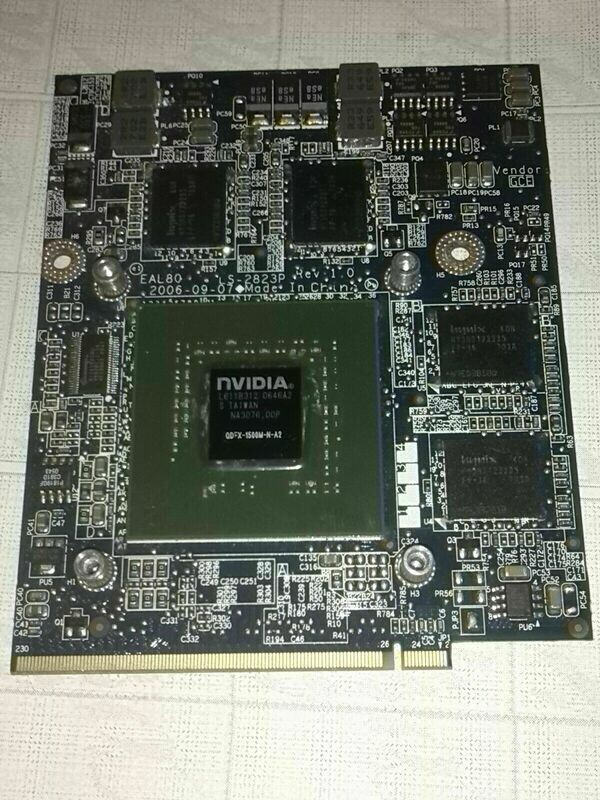6x NB Grafikkarte nVidia QDFX-1500M-N-A2 LS-282P 256MB DEFEKT #050