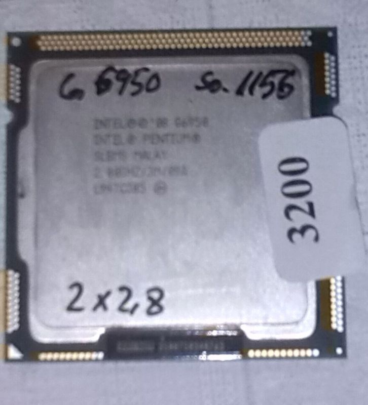 PC Prozessor / CPU Intel Pentium G6950 SLBMS 2x 2,8 GHz Sockel 1156 3MB Cache
