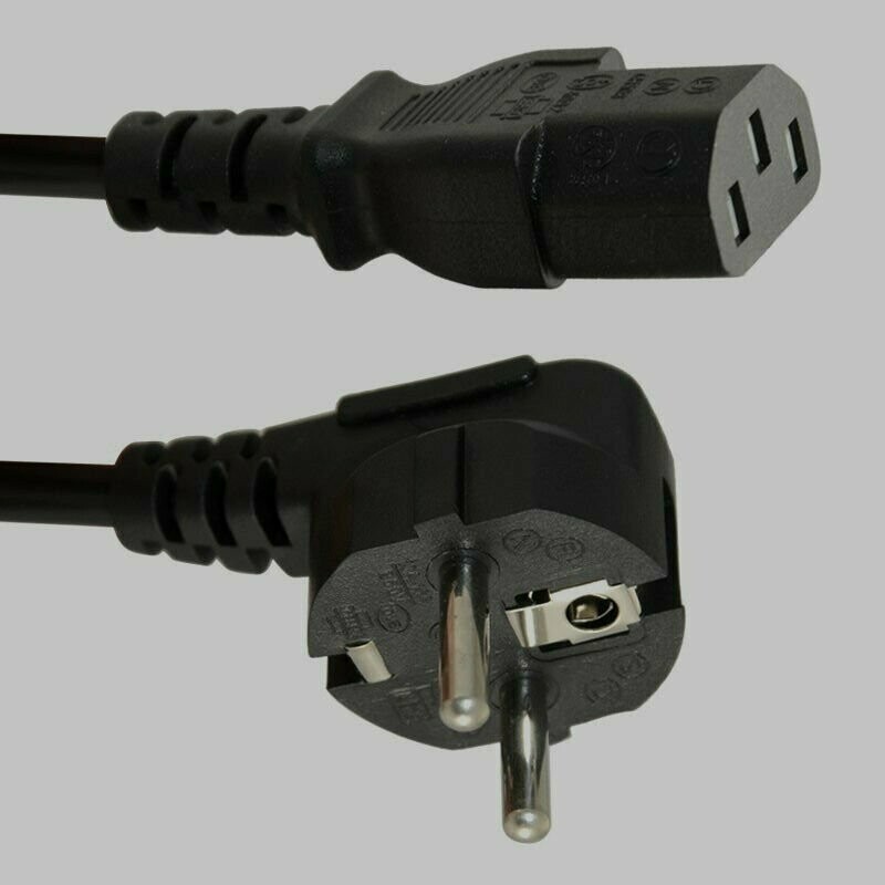 Stromkabel Kabel 2,4m für PC Computer Monitor Netzteil.. schwarz #0412