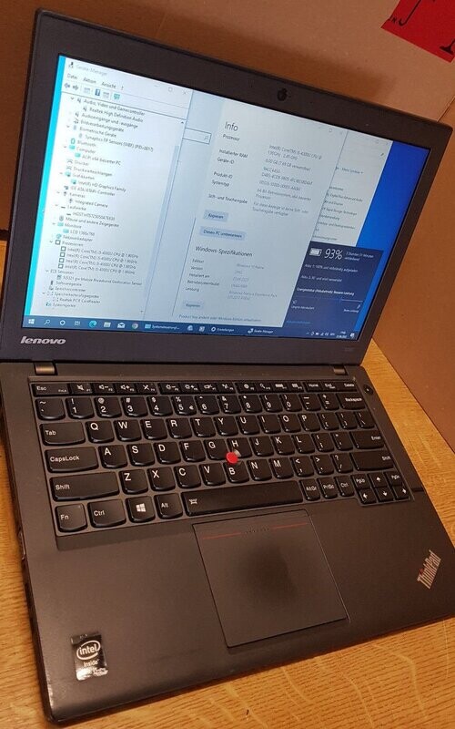 Lenovo ThinkPad X240 Intel i5-4300U 8GB 500GB 12,5 Lenovo ThinkPad X240 Intel i5-4300U 8GB 500GB 12,5" 2x AKKUs Win10 #4106