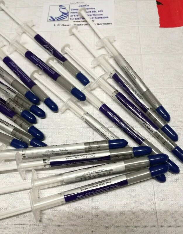 100x Wärmeleitpaste Spritze / Tube 1g für CPU Grafik Chipsatz 1,93W/m-k  #0501