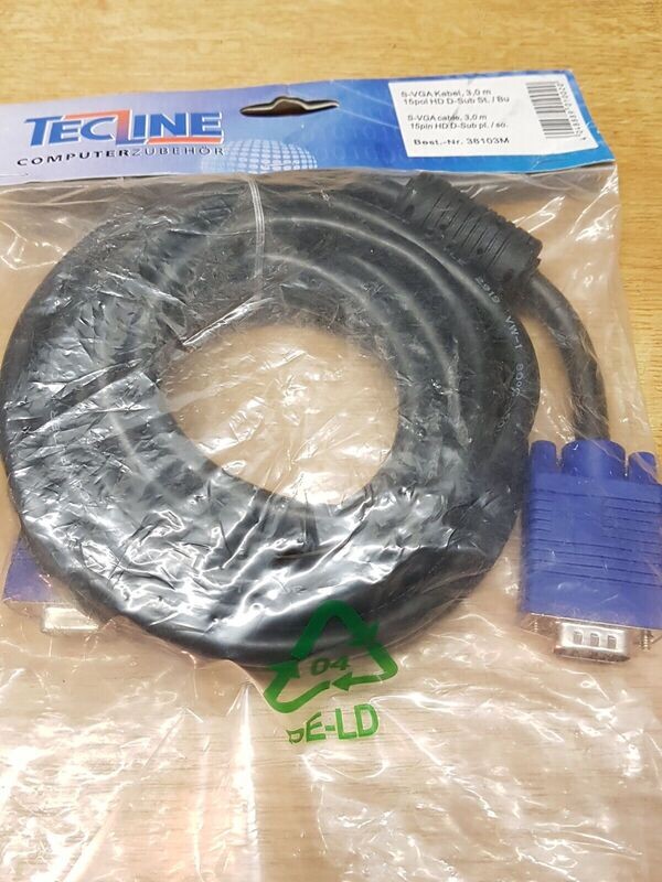 3m S-VGA - Verlängerung - Kabel MonitorKabel kabel geschirmt für Monitor #4910 3m S-VGA - Verlängerung - Kabel MonitorKabel kabel geschirmt für Monitor #4910