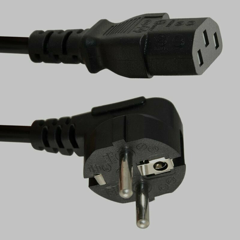 Stromkabel Kabel 2,5m für PC Computer Monitor Netzteil.. schwarz #0416
