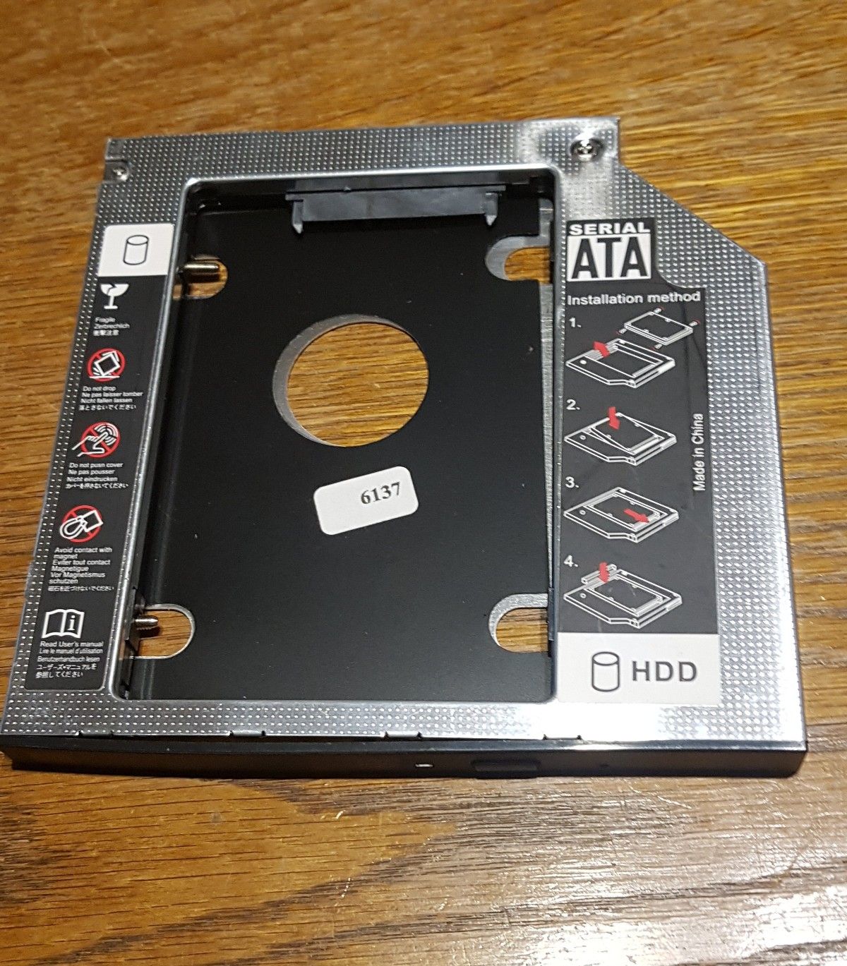 Neuwertig. Caddy Anstatt DVD-Laufwerk Festplatten-Einbau SATA for Lenovo Thinkpad #