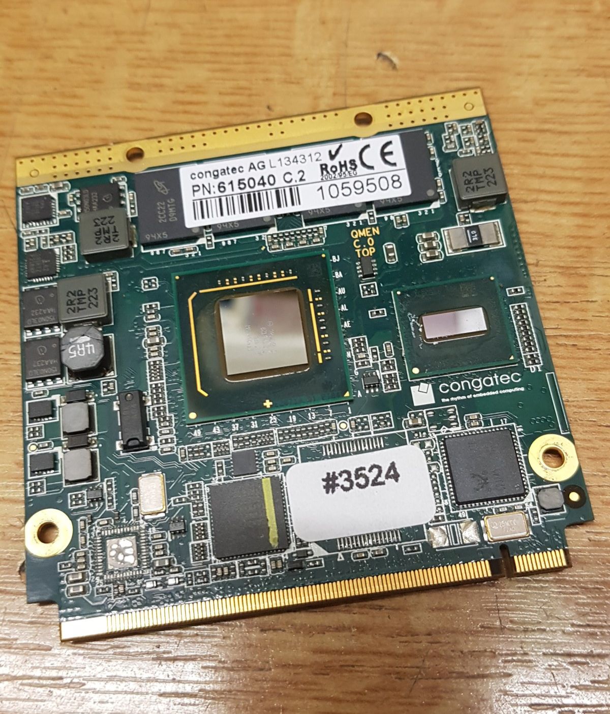 Congatec L134312 Board Hauptpl Controller PN 015040 C.2 m. INTEL AF82US15W #3524