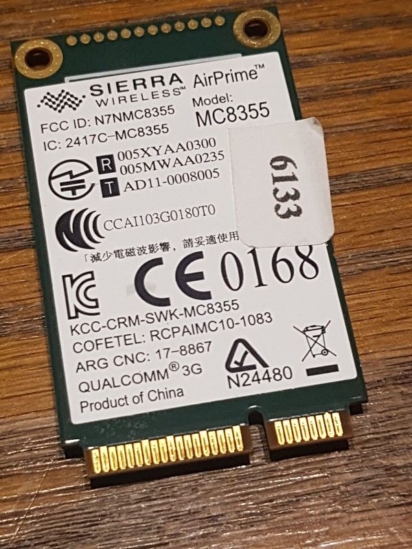 WWAN Modem Karte Sierra MC8355 HP Elitebook 2570p HP SPS: 9512C5-001 #6133 WWAN Modem Karte Sierra MC8355 HP Elitebook 2570p HP SPS: 9512C5-001 #6133