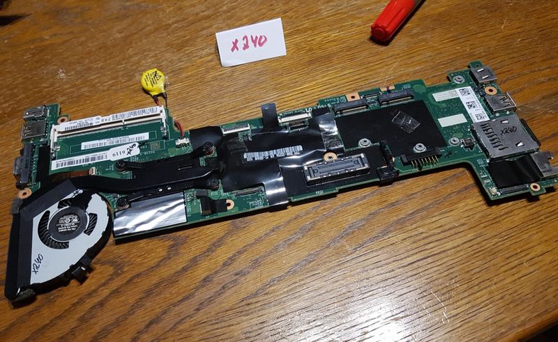 Mainboard Lenovo Thinkpad X240 incl. Lüfter/Kühler Sim Cardreadr Batterie #6119