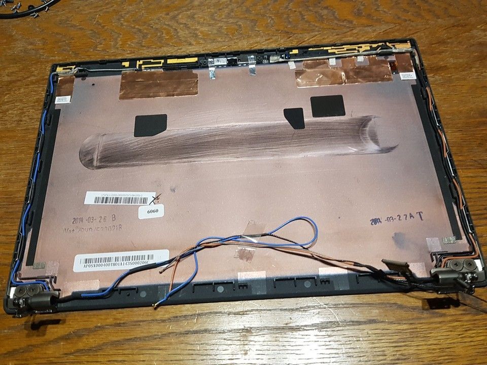 Display Deckel Cover mit Scharnieren CAM WLAN-Kabel Lenovo Thinpad X240 #6060