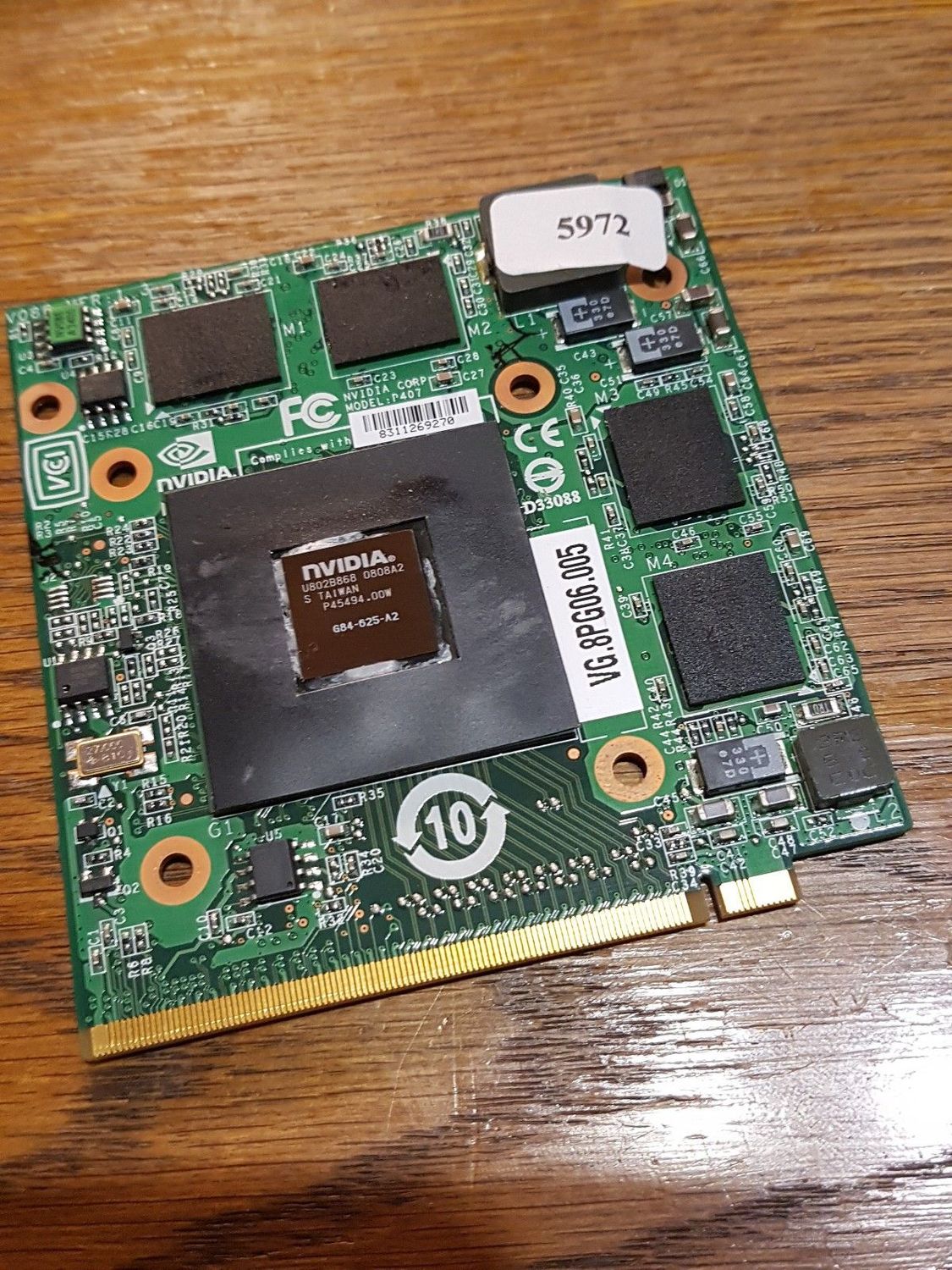 Grafikkarte mit nVidia Chipsatz G84-625-A2 MXM für u.a. Acer als DEFEKT #5972 Grafikkarte mit nVidia Chipsatz G84-625-A2 MXM für u.a. Acer als DEFEKT #5972