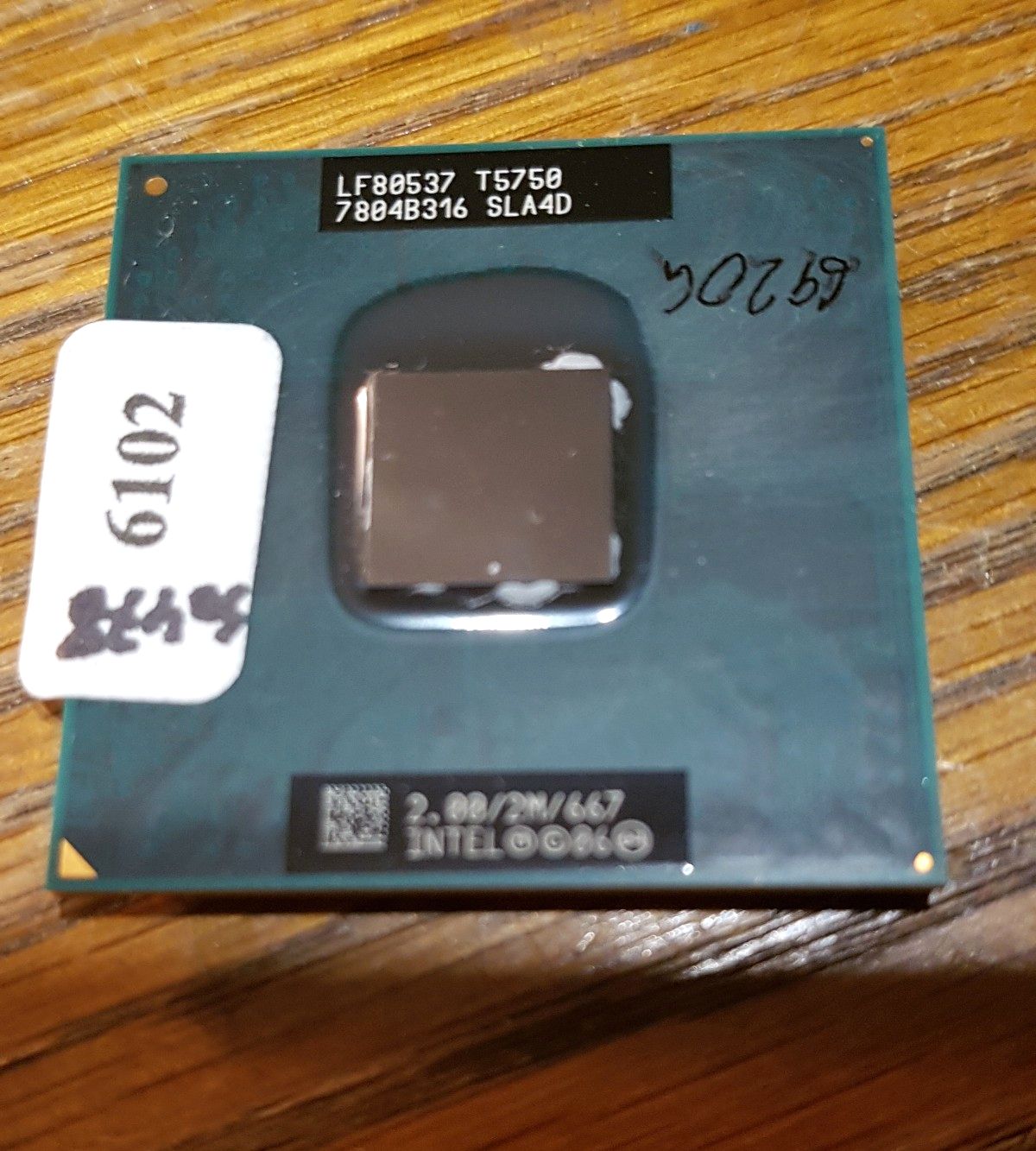 Mobile CPU Intel Core 2 Duo T5750 SLA4D 2,0 GHz 667 MHz Sockel 478 #6102