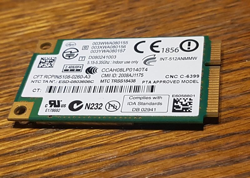 Intel WLAN Card Int-512ANMMW PCI-E für u.a. HP HDX 18 #5991 Intel WLAN Card Int-512ANMMW PCI-E für u.a. HP HDX 18 #5991