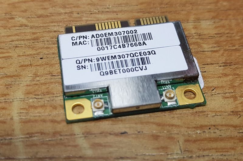 WLAN Realtek EM307-R2 PN 790EM307022Q halbe Bauhöhe #5230 WLAN Realtek EM307-R2 PN 790EM307022Q halbe Bauhöhe #5230