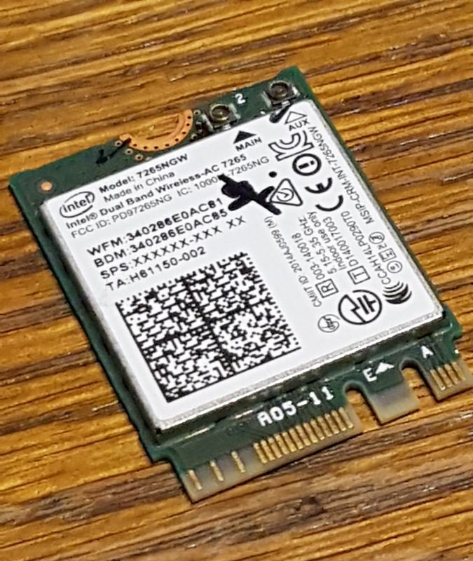 WLAN-Bluetooth Card Intel Dual Band wireless-AC 7265 für u.a. ASUS UX305F #6001 WLAN-Bluetooth Card Intel Dual Band wireless-AC 7265 für u.a. ASUS UX305F #6001