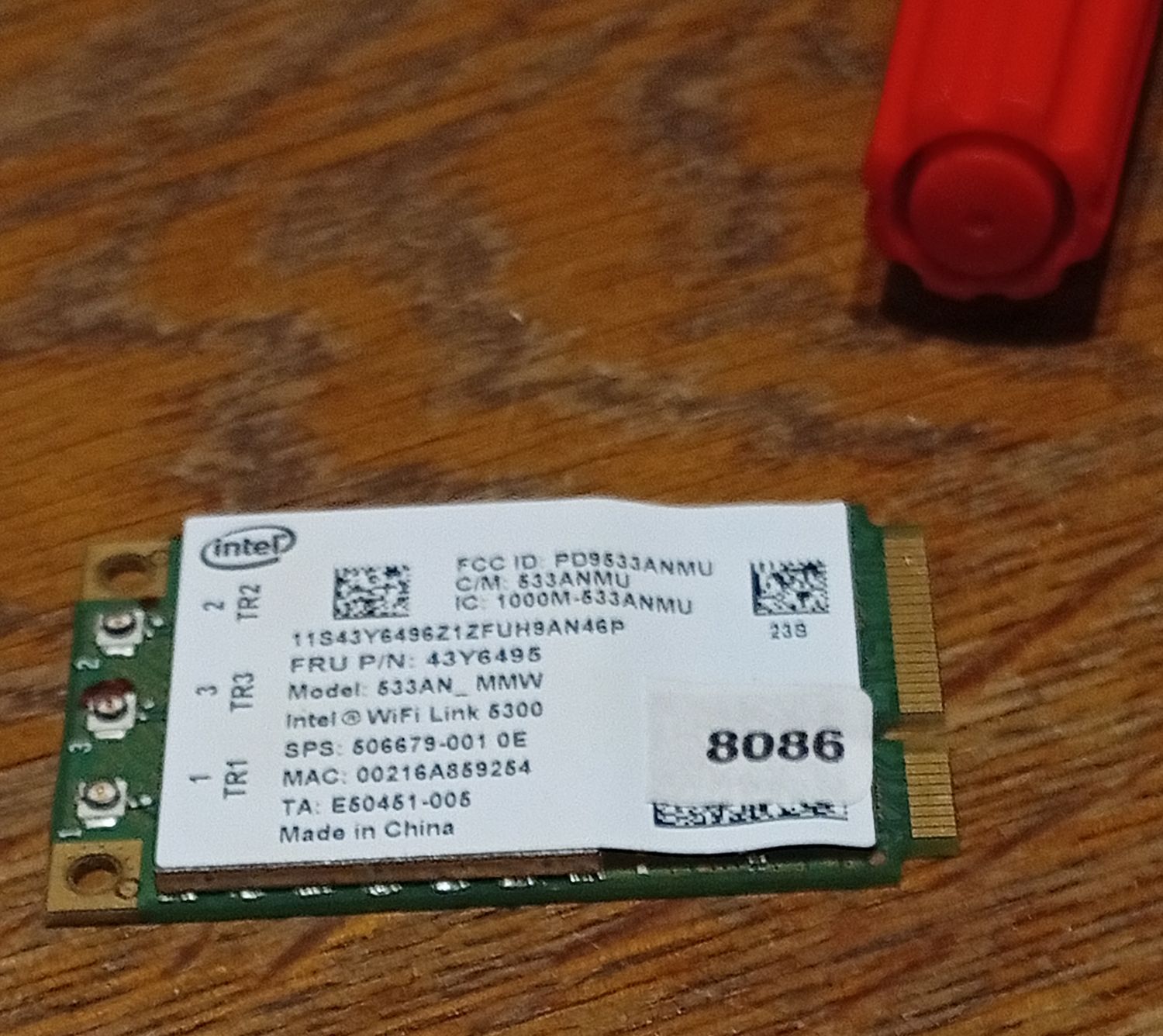 WLAN Card Intel WiFI Link 5300 / 533AN_MMW Lenovo FRU 43Y6495 SPS 506 +679-001 for u.a T500 #8086 WLAN Card Intel WiFI Link 5300 / 533AN_MMW Lenovo FRU 43Y6495 SPS 506 +679-001 for u.a T500 #8086