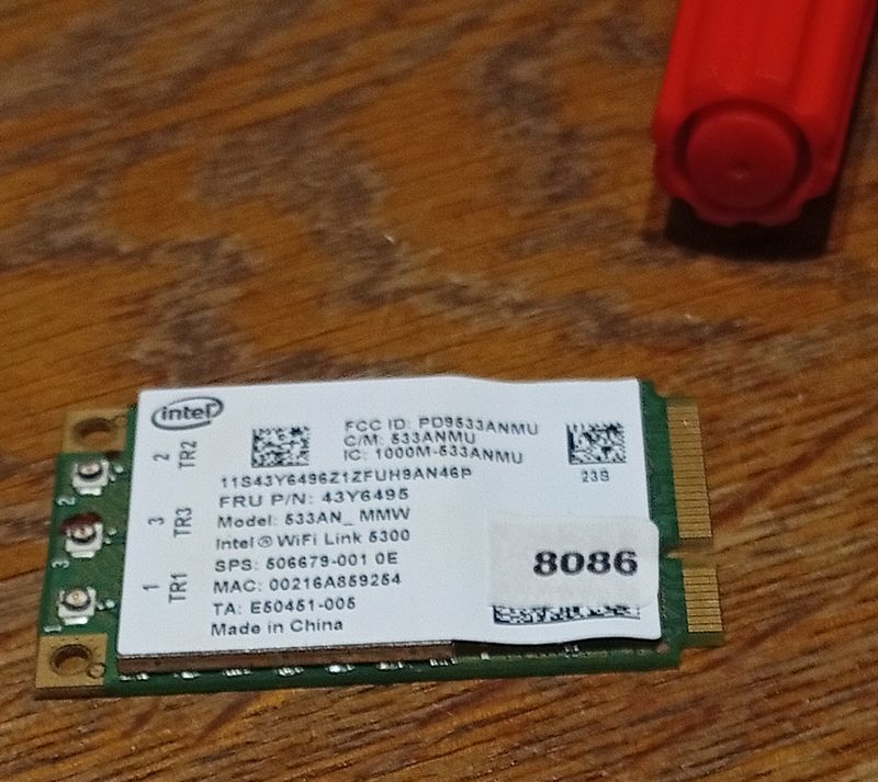 WLAN Card Intel WiFI Link 5300 / 533AN_MMW Lenovo FRU 43Y6495 SPS 506 +679-001 for u.a T500 #8086 WLAN Card Intel WiFI Link 5300 / 533AN_MMW Lenovo FRU 43Y6495 SPS 506 +679-001 for u.a T500 #8086