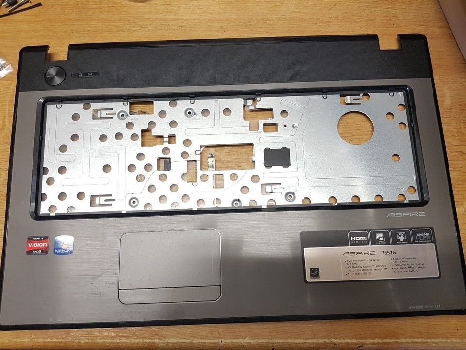 Acer Aspire 7551G Gehäuse - Oberschale m. TouchPad+ Boxen+ Ein/Ausschalter #5340