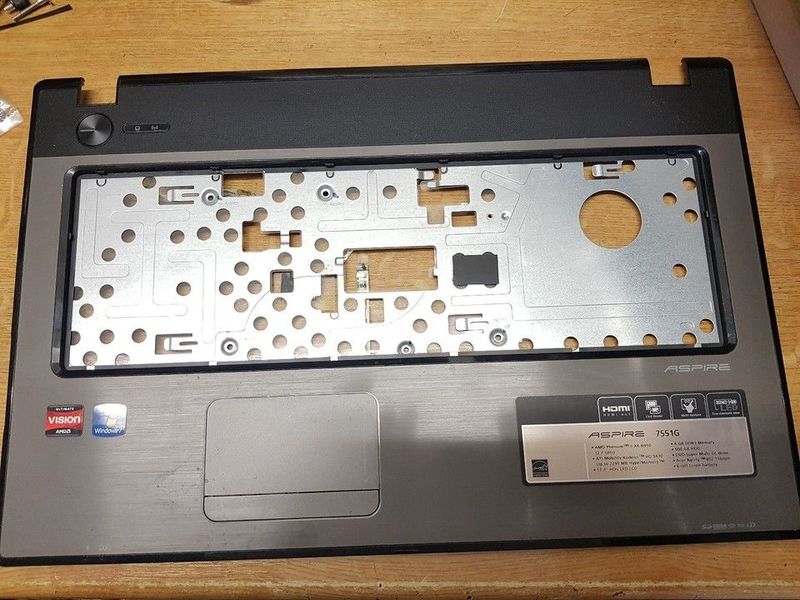 Acer Aspire 7551G Gehäuse - Oberschale m. TouchPad+ Boxen+ Ein/Ausschalter #5340 Acer Aspire 7551G Gehäuse - Oberschale m. TouchPad+ Boxen+ Ein/Ausschalter #5340
