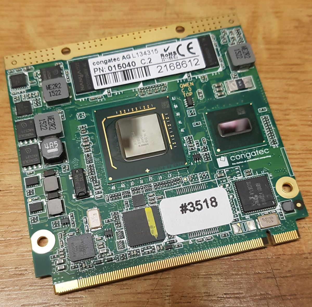 Congatec L134315 Board Hauptpl Controller PN 015040 C.2 m. INTEL AF82US15W #3518