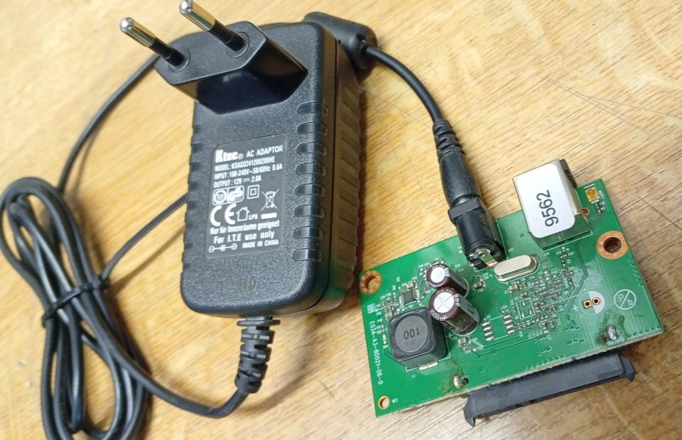 Zum Anschliessen extern von SATA-HDD/SSD Platine/Board an USB mit Netzteil #9562