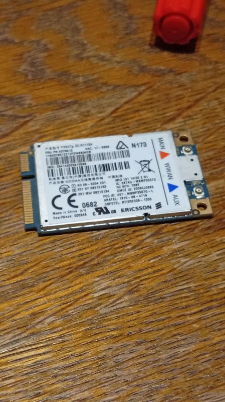 WWAN Modem Karte Ericsson F3507g Lenovo PN FRU 43Y6513 #8089 WWAN Modem Karte Ericsson F3507g Lenovo PN FRU 43Y6513 #8089