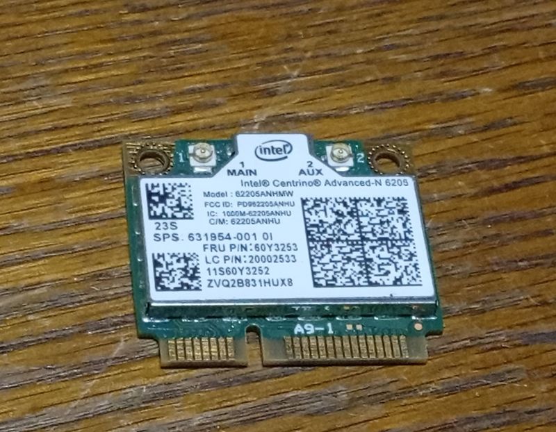 WLAN Intel Centrino Advanced-N 6205 UniWill L71ii3 HP SPS 631954-001 Lenovo P/N-FRU 60Y3253 #8110 WLAN Intel Centrino Advanced-N 6205 UniWill L71ii3 HP SPS 631954-001 Lenovo P/N-FRU 60Y3253 #8110