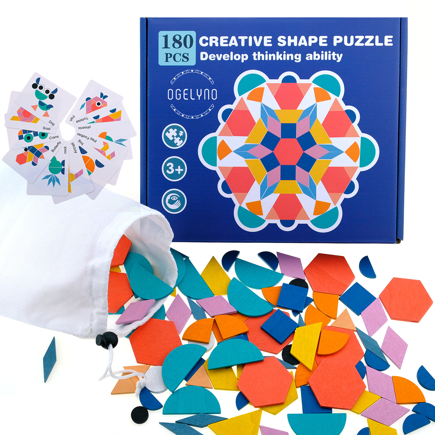 180 PCS Creative Puzzle Games Educational Toys