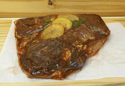 Boned and Butterfly leg of Lamb with a Mint and Lemon Marinate