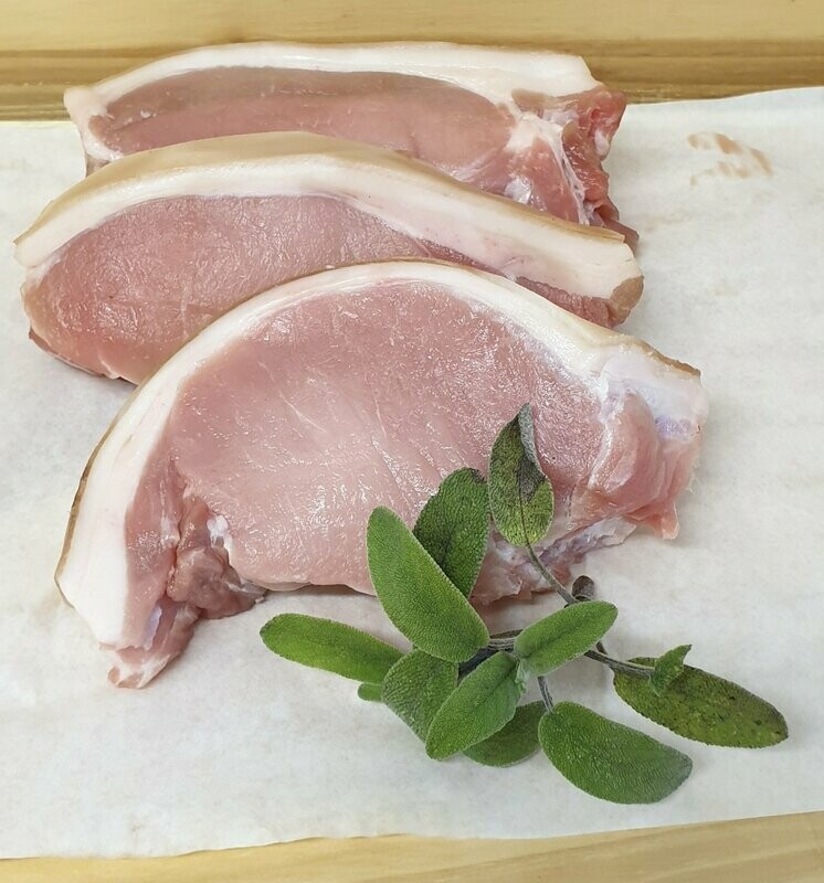 Rare breed pork griskin steak