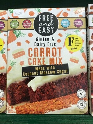 Free and Easy GLUTEN/DAIRY FREE carrot cake mix
