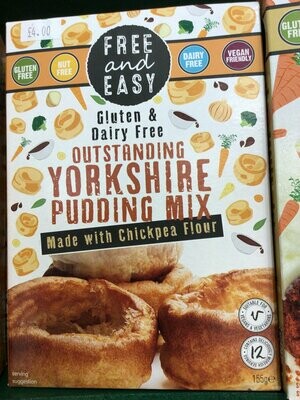 Free and Easy GLUTEN/DAIRY FREE outstanding Yorkshire puddings mix