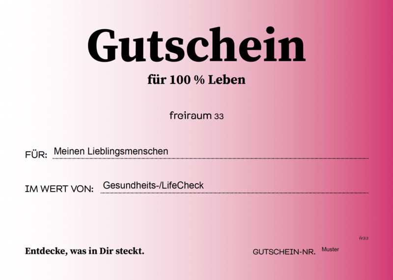 Gutschein Gutschein "Gesundheits-/LifeCheck"