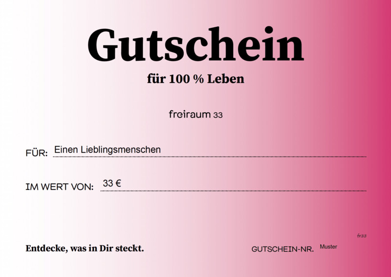 Gutschein "33 Euro"