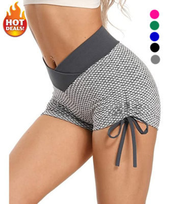 High-waisted Waist-lifting Hip Tight Drawstring Shorts