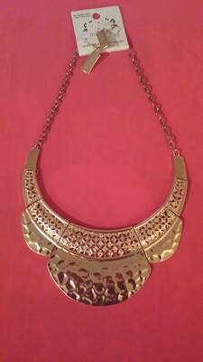 Gold Necklace and Earring Set