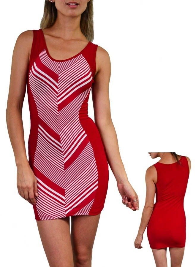 Scuba knit bodycon dress RED